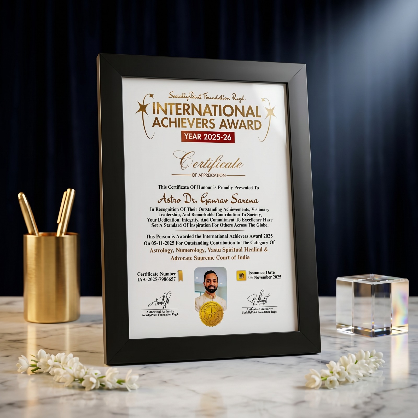 Vastu Shastra Excellence Award