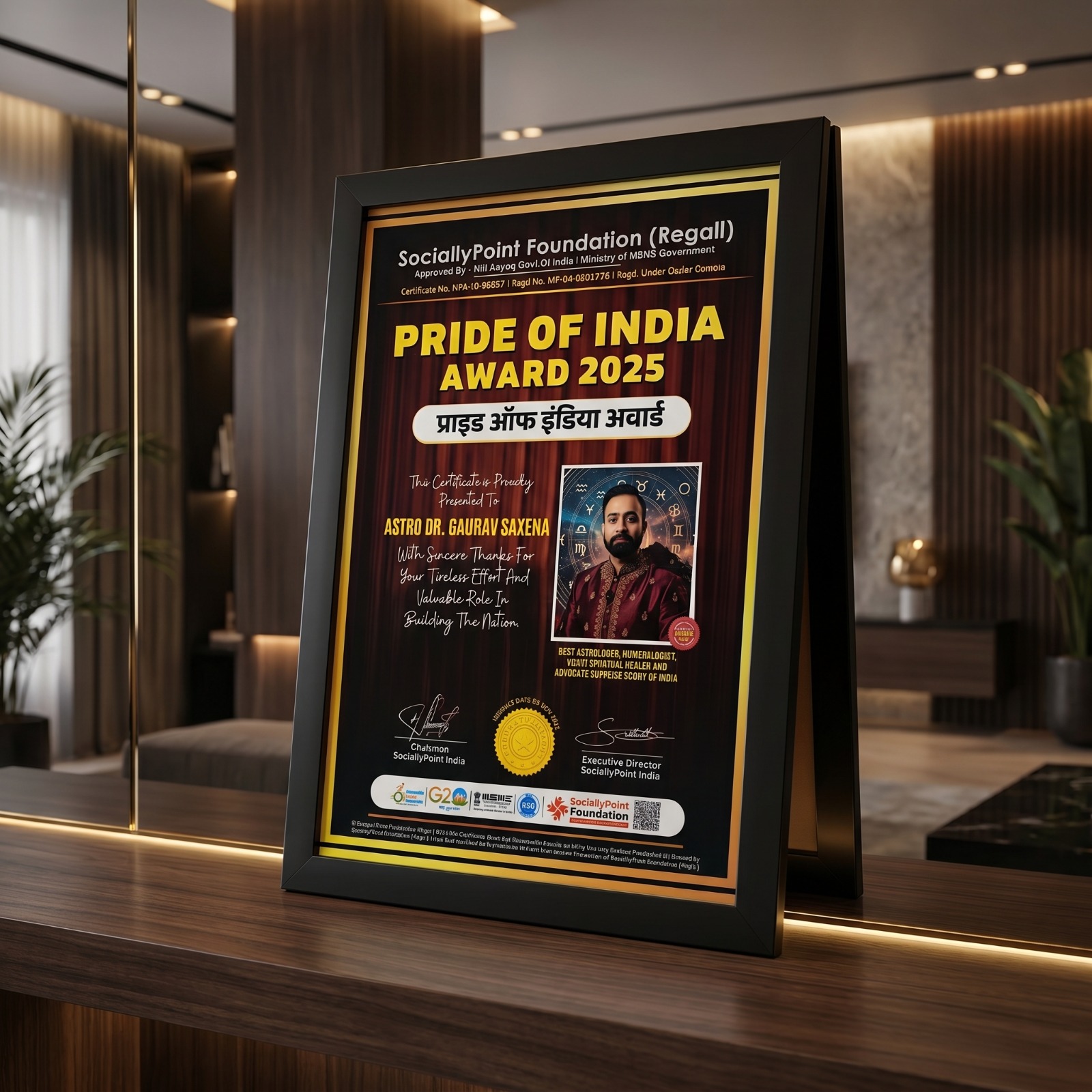 Master Numerologist Certificate